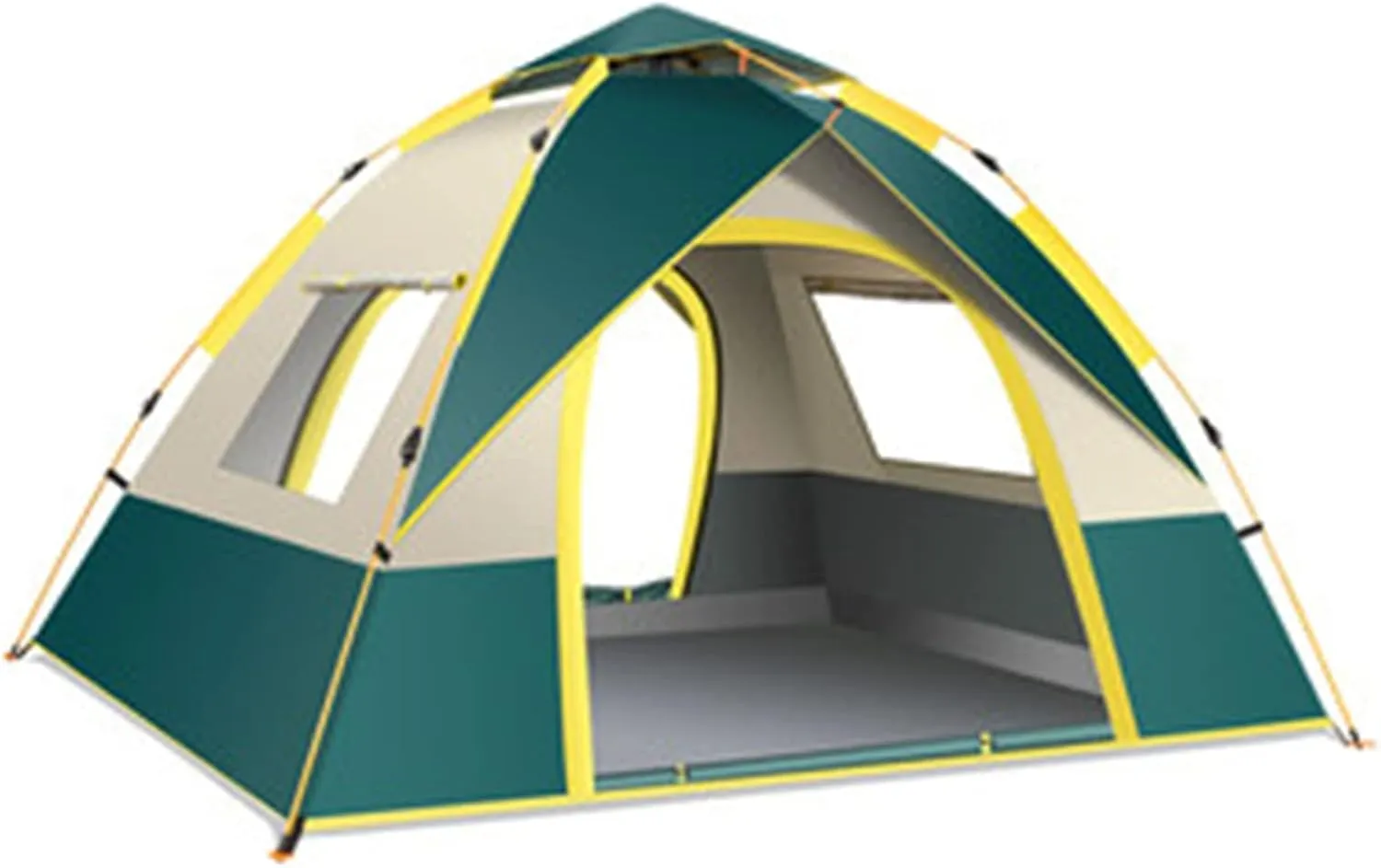 Camping Tents Shelter Portable with Carry Bag Waterproof Hold 2-3 Persons Instant Setup Pop Up Tent with Top Rainfly UV Protection for Camping Hiking Mountaineering (Color : Green)