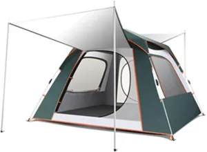 Camping Tents Shelter Portable with Carry Bag Waterproof Hold 3-4 Persons Instant Setup Pop Up Tent with Top Rainfly UV Protection for Camping Hiking Mountaineering (Color : Green)