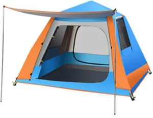 Camping Tents Shelter Portable with Carry Bag Waterproof Hold 3-4 Persons Instant Setup Pop Up Tent with Top Rainfly UV Protection for Camping Hiking Mountaineering