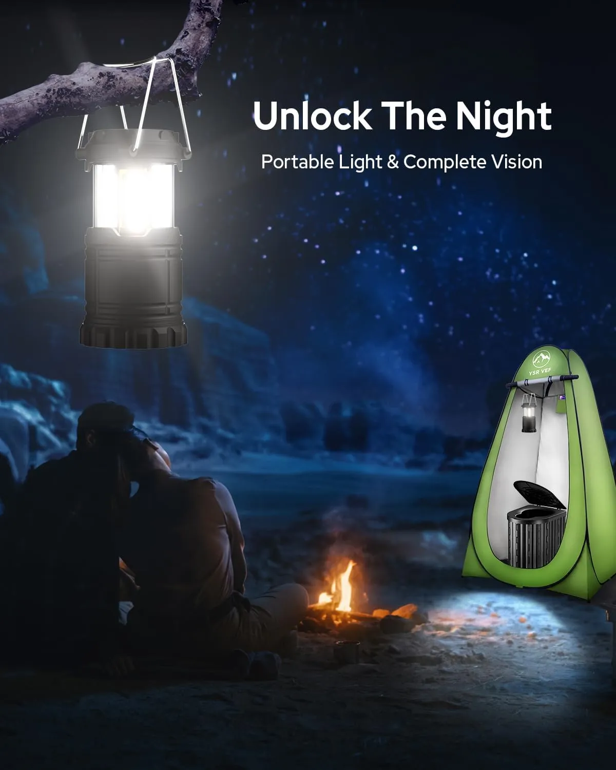 Camping Toilet with Pop-Up Privacy Tent and Liquid Waste Gel, Portable Toilet for Camping with Large Tent, Ergonomic Potty Provides Enhanced Comfort, Suitable for All Ages