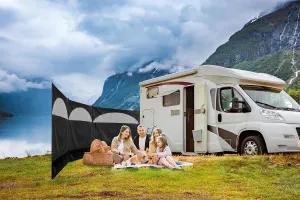Camping Windbreak Stove Windscreen - Beach Windshield Shelter,Sunshade Screen,Winter Outdoor Caravan Privacy Shield with Top Window,for Garden Charcoal Grills BBQ Picnic