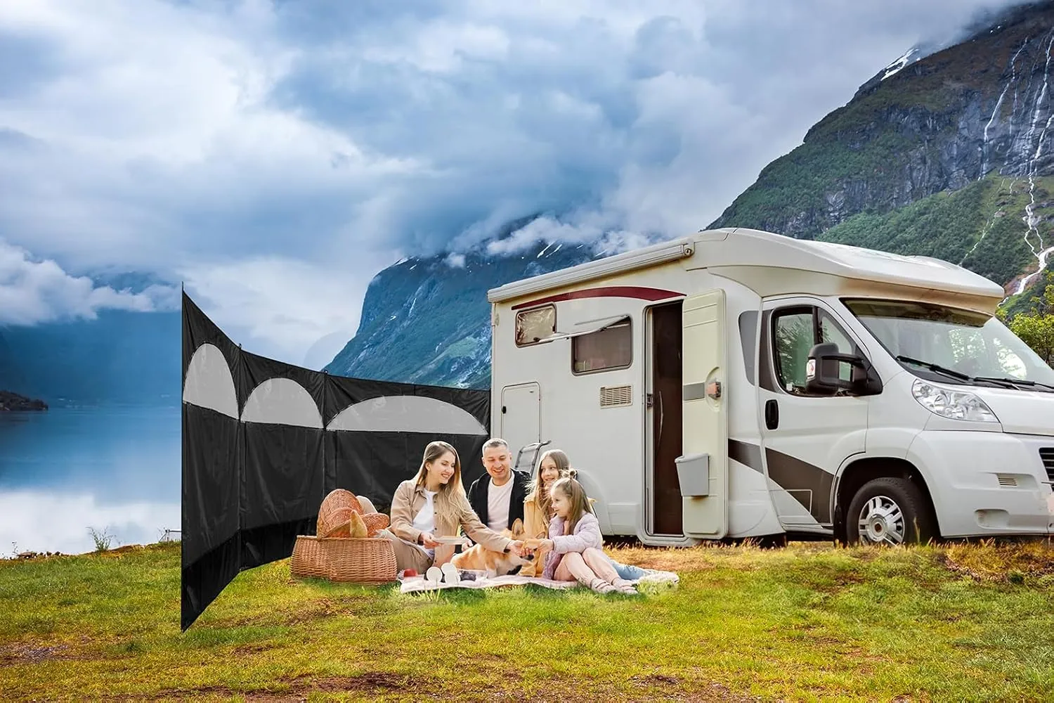 Camping Windbreak Stove Windscreen - Beach Windshield Shelter,Sunshade Screen,Winter Outdoor Caravan Privacy Shield with Top Window,for Garden Charcoal Grills BBQ Picnic