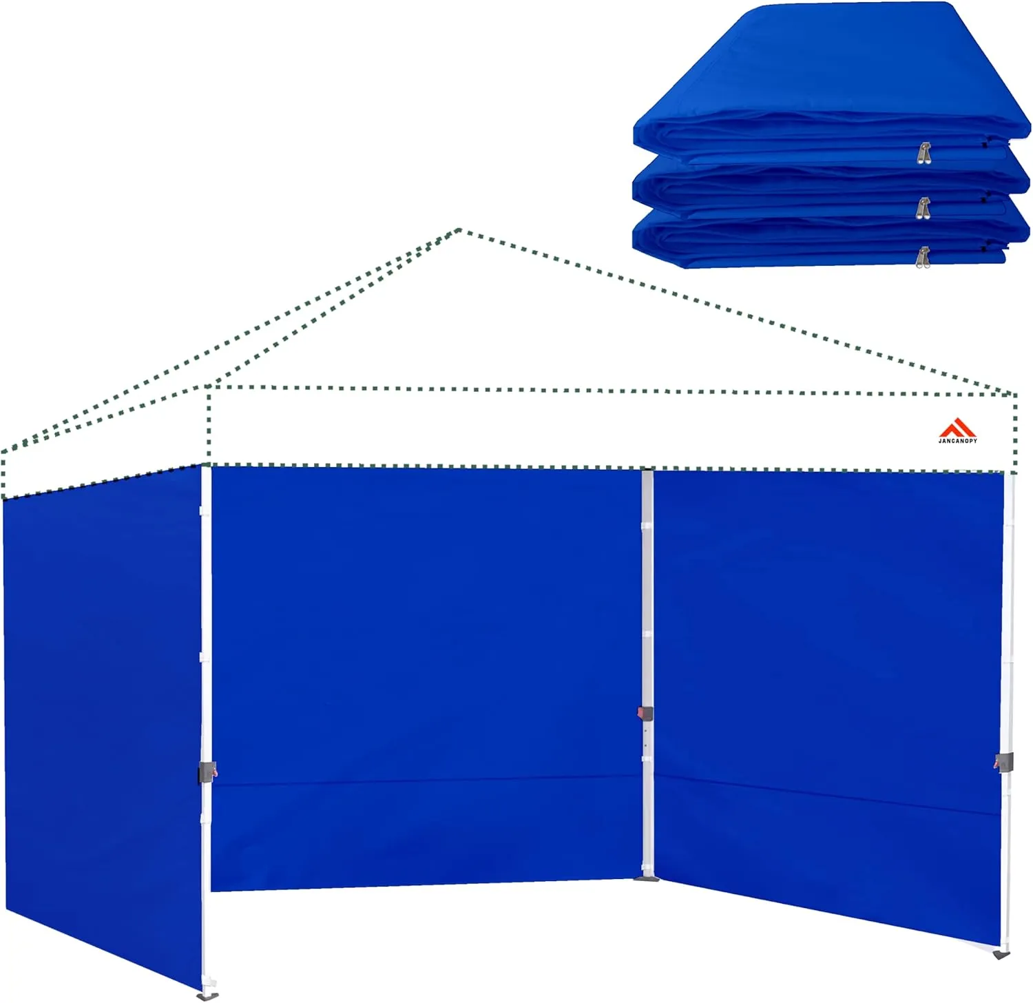 Canopy Tent Gazebo Sidewalls for 10x10 Pop Up Canopy 99% UV Protection, Waterproof, 3 Pcs Sidewalls Only,(Blue)