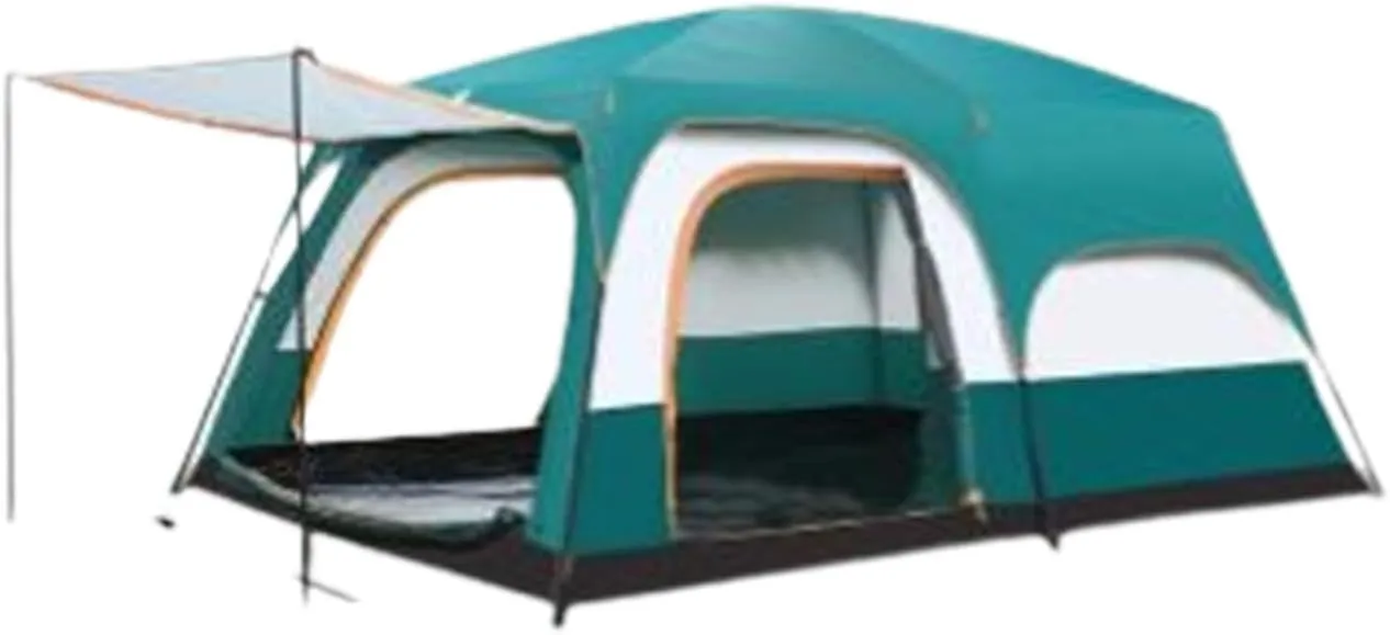 Canvas Bell Tent, Waterproof Breathable Wall Tent, Glamping Tent, Detachable Groundsheet for Camping Party,Outdoor Wind and Rain Resistant (Green A)