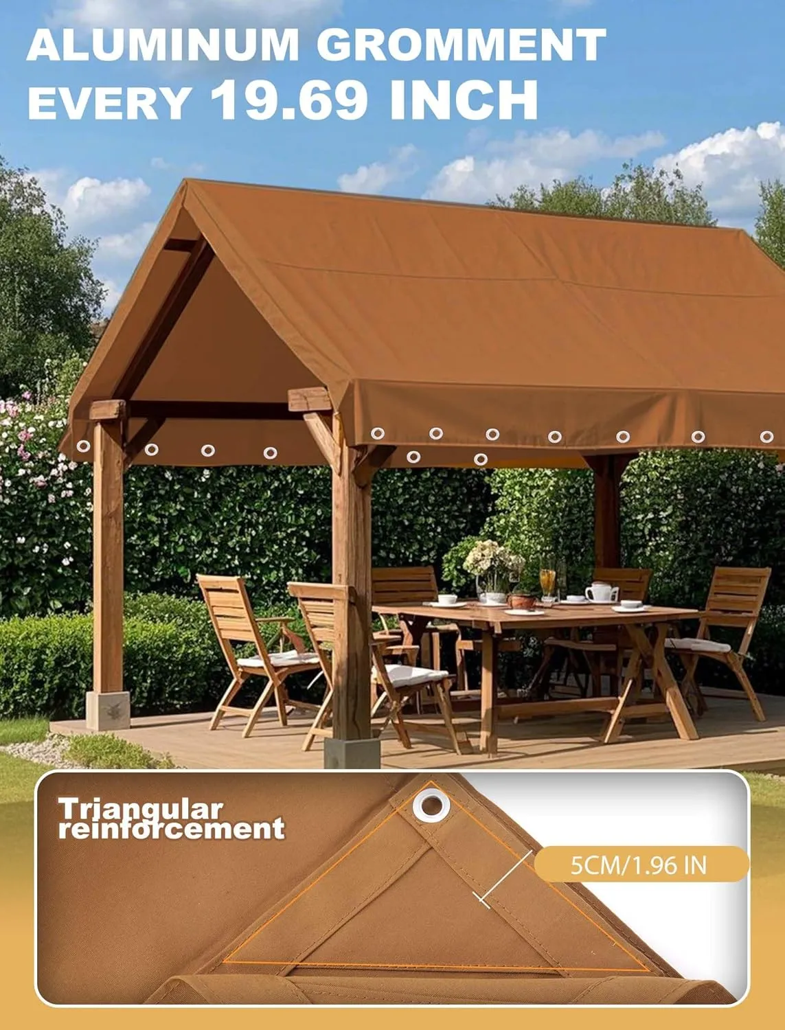 Canvas Tarp 8x12ft 22Mil Water-Resistant Tarps with Aluminum Grommets, 14OZ UV-Resistant Tarpaulin,Heavy-Duty Multi-Use Cloth Covers for Wood/Car/Roof/Boat/Camp/Canopy