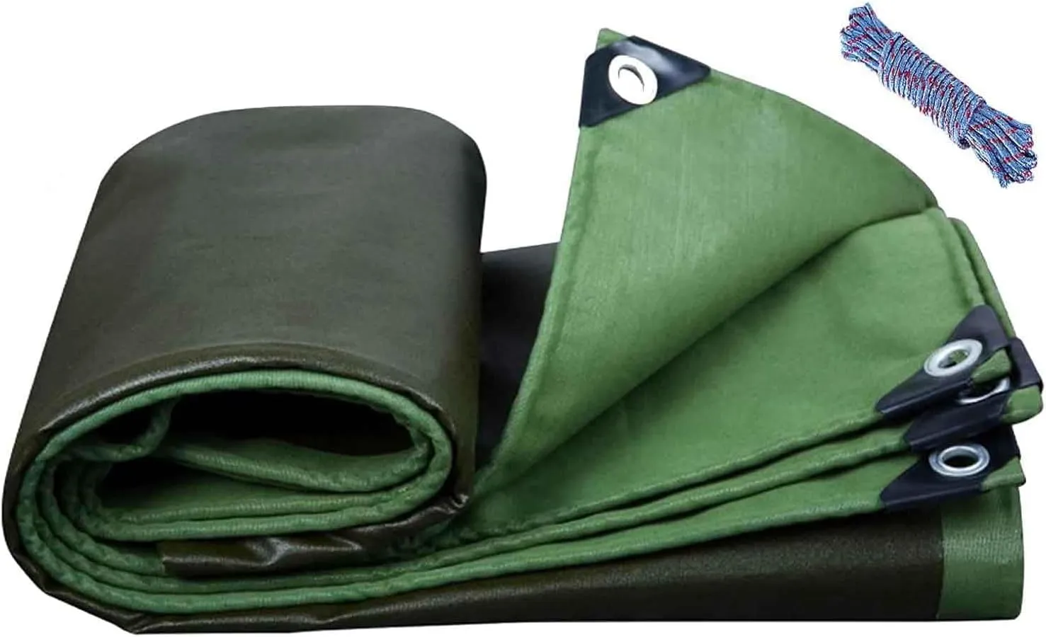 Canvas Tarp, Heavy Duty Waterproof Tarps, Canvas Tarp with Rustproof Grommets, Outdoor Waterproof Tarpaulin, for Camping, Tent Shelter, Boat, Car,Boat, 1.2x1.5m
