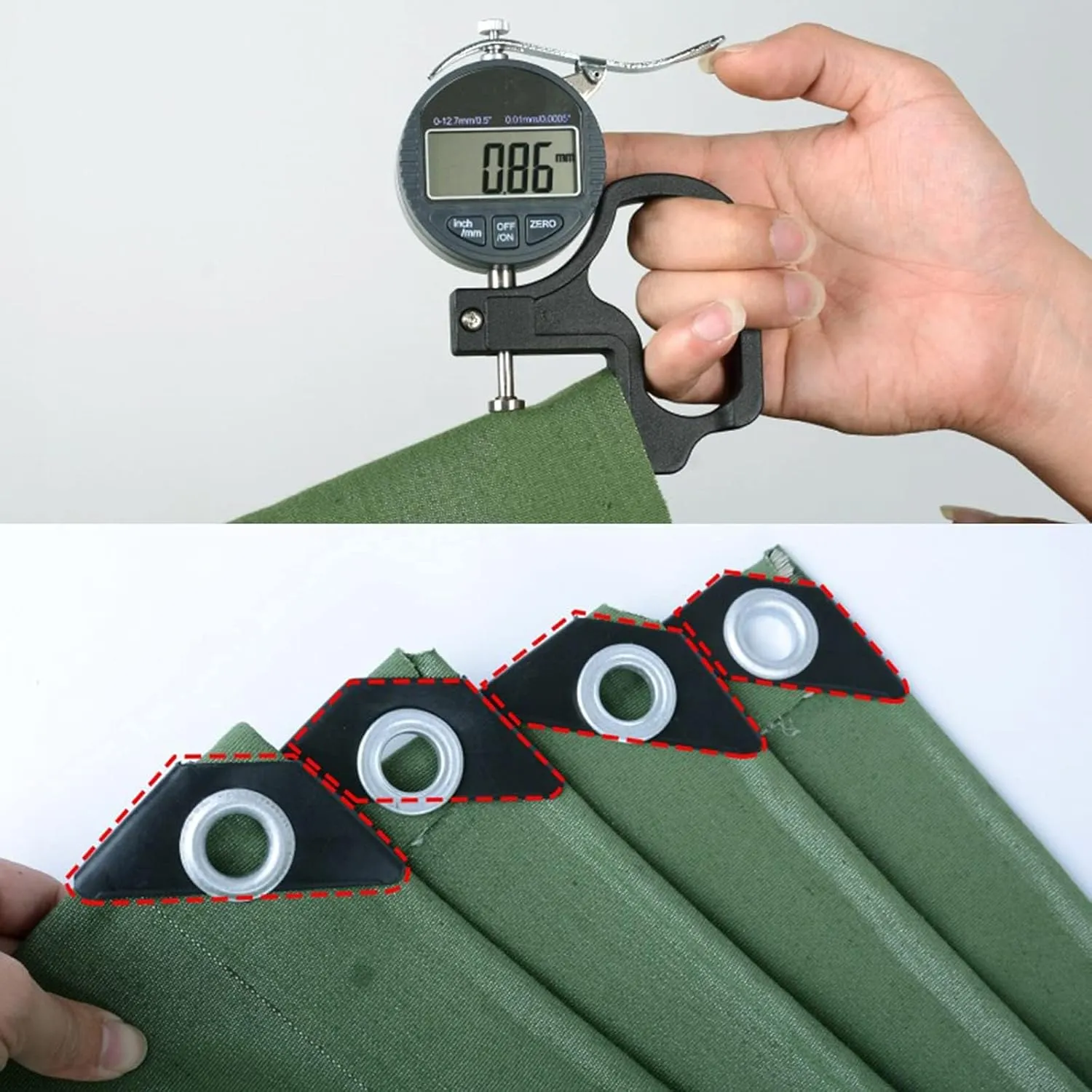Canvas Tarp, Heavy Duty Waterproof Tarps, Canvas Tarp with Rustproof Grommets, Outdoor Waterproof Tarpaulin, for Camping, Tent Shelter, Boat, Car,Boat, 1.2x1.5m