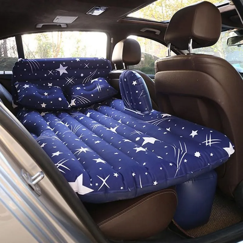 Car Air Mattress for GMC Terrain (2nd Gen) 2018–2025, Inflatable Back Seat Sleeping Pad with Pump & 2 Pillows, Folding Portable Camping Bed for Travel& Road Trips,Blue