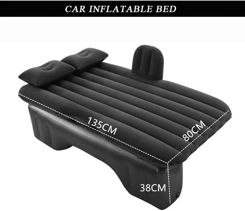 Car Air Mattress for GMC Terrain (2nd Gen) 2018–2025, Inflatable Back Seat Sleeping Pad with Pump & 2 Pillows, Folding Portable Camping Bed for Travel& Road Trips,Blue