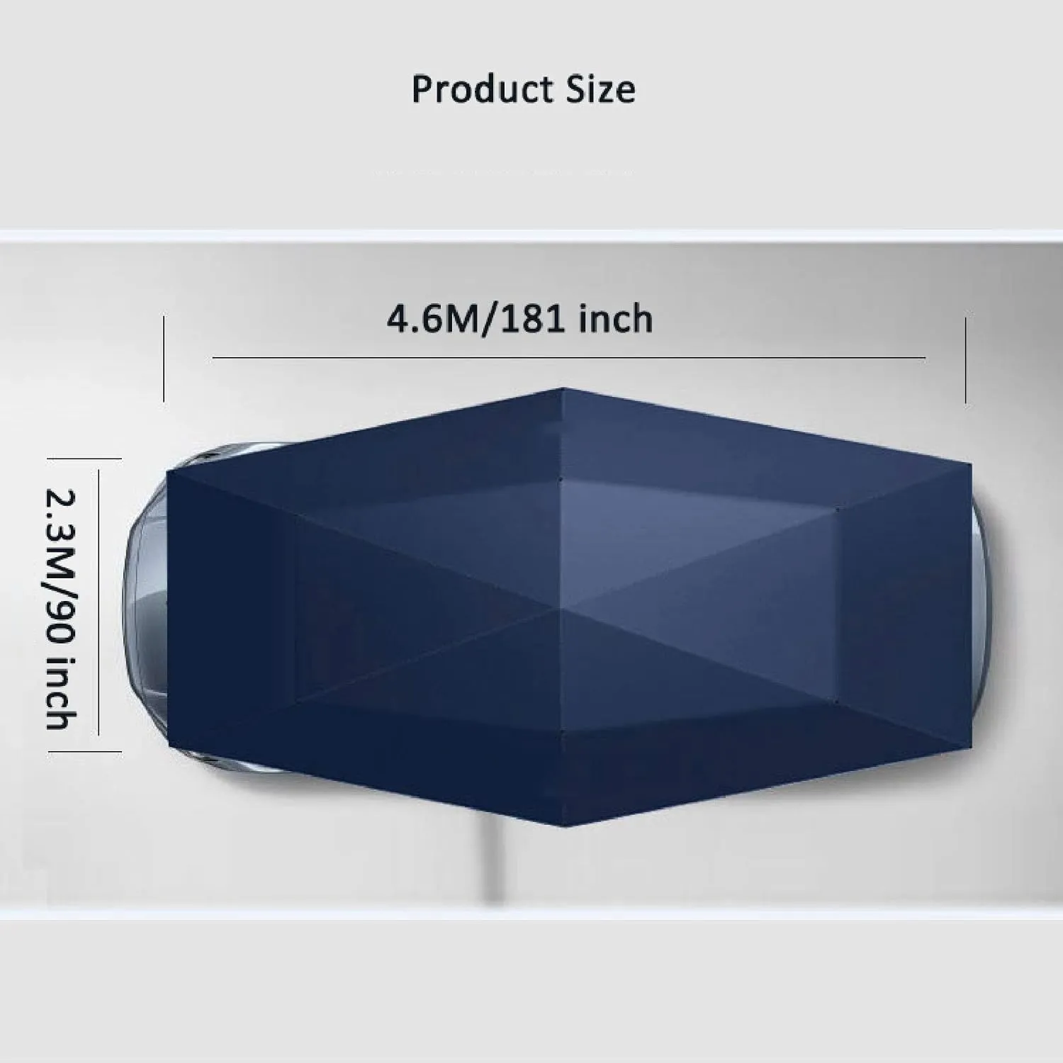 Car Awning Tent SUV Car Tent Car Umbrella Sunshade Cover Semi-Automatic, Used for Sun Protection, Dust Protection and UV Protection,Blue-4.6M