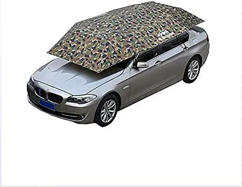 Car Tent Four-Season Automatic Cover Carport Folded, Car Umbrella Tent Car Sunshade with Anti-UV, Water-Proof, Proof Wind, Snow, Storm Hail Universal
