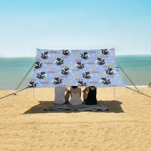 Cats with Flowers Butterflies Beach Camping Tent Sun Shelter for Whole Family, Beach Shade Canopy with UPF50  UV Protection,Easy Set Up and Carry,Outdoor Shade for Trips, Fishing, Backyard Fun