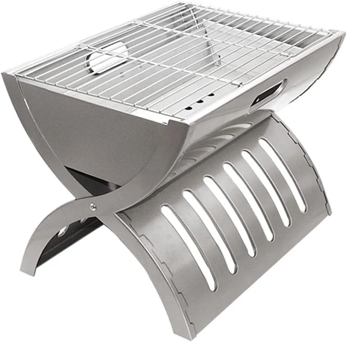 Charcoal Grills Portable Grill Stainless Steel Folding BBQ Rack Camping Stove Outdoor Patio Picnic Barbecue Cooker