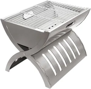 Charcoal Grills Portable Grill Stainless Steel Folding BBQ Rack Camping Stove Outdoor Patio Picnic Barbecue Cooker
