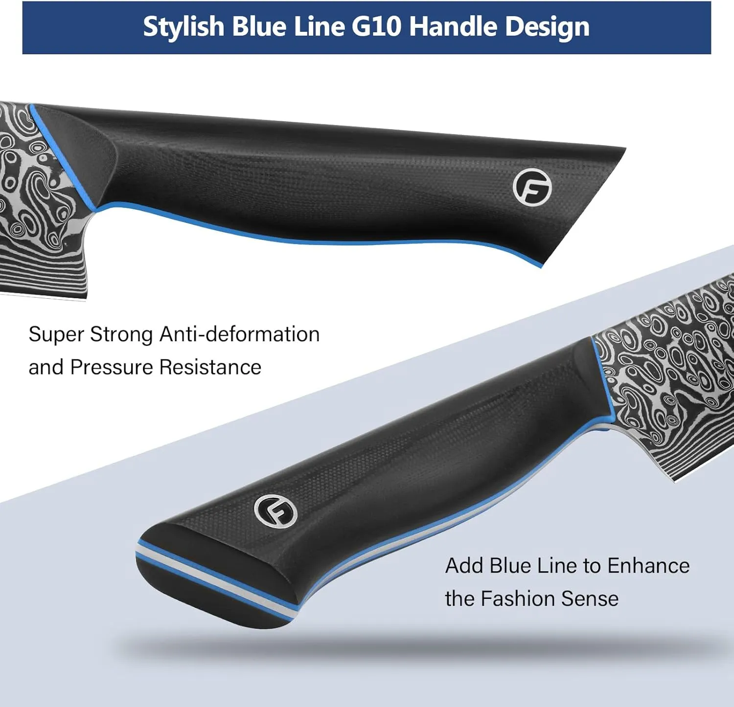 Chef Knife 8 inch, 67-Layer Japanese Damascus Steel Kitchen Knife, Sharp Knife with G10 Handle, Professional Cooking Knives for Home and Kitchen
