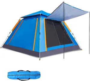 cho Pop up Tent for Camping for 5 Person Tent Large Beach Tent Portable Family Camping Light Weight Tent for Backpacking Hiking Traveling with Sun Shade