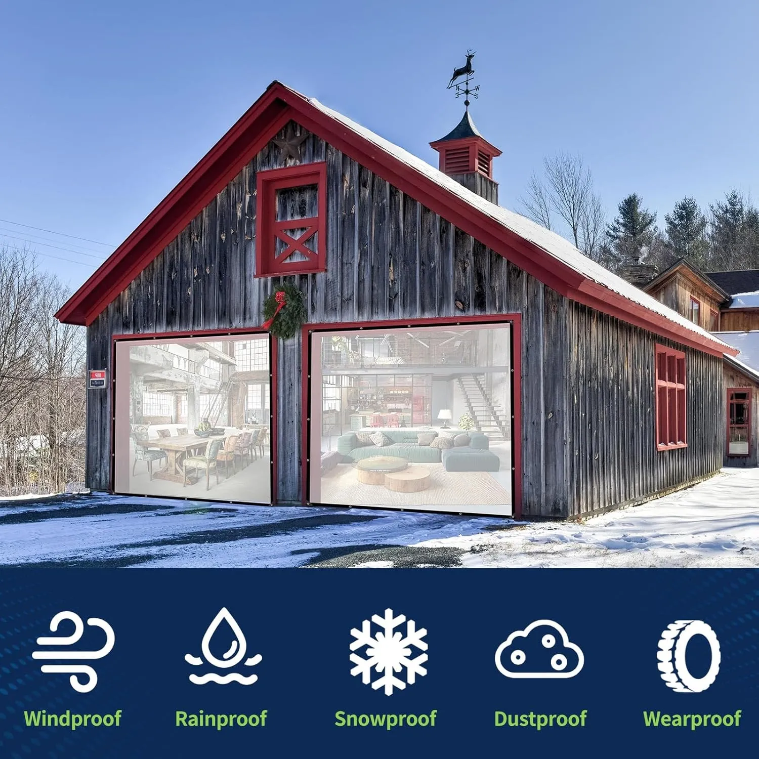 Clear Tarp 8 x 13 FT Medium Duty Waterproof New Material Tarp Cover, Grommet Every 20 Inches, for Plant, Garden, Chicken Coop, Patio