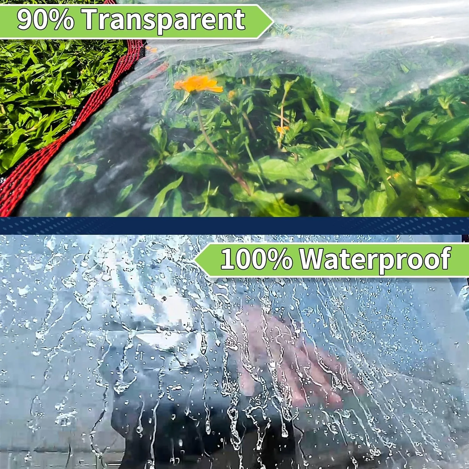 Clear Tarp 8 x 13 FT Medium Duty Waterproof New Material Tarp Cover, Grommet Every 20 Inches, for Plant, Garden, Chicken Coop, Patio
