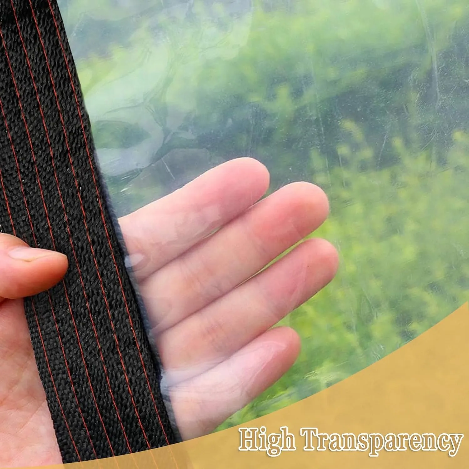 Clear Tarps Heavy Duty Waterproof 8x10 FT - Plastic Vinyl Tarp with Grommets - Greenhouse Plastic Sheeting for Rainproof Plant Cover, Perfect for Chicken Coops Camping Supplies