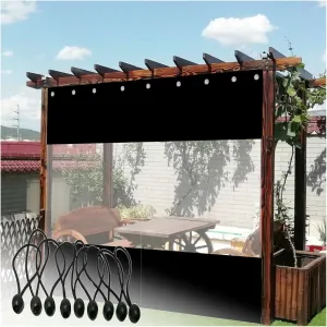 Clear Waterproof Cover Tarp with Grommets, Outdoor Tarpaulin Curtain Dustproof Rainproof Tarpaulin, Plant Rainproof Multi Purpose (Color : Clear, Size : 1.5x2.2m)