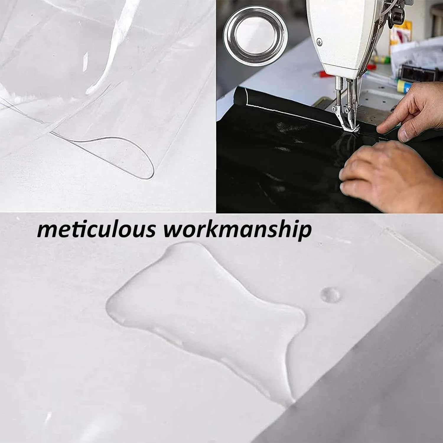 Clear Waterproof Cover Tarp with Grommets, Outdoor Tarpaulin Curtain Dustproof Rainproof Tarpaulin, Plant Rainproof Multi Purpose (Color : Clear, Size : 1.5x2.2m)