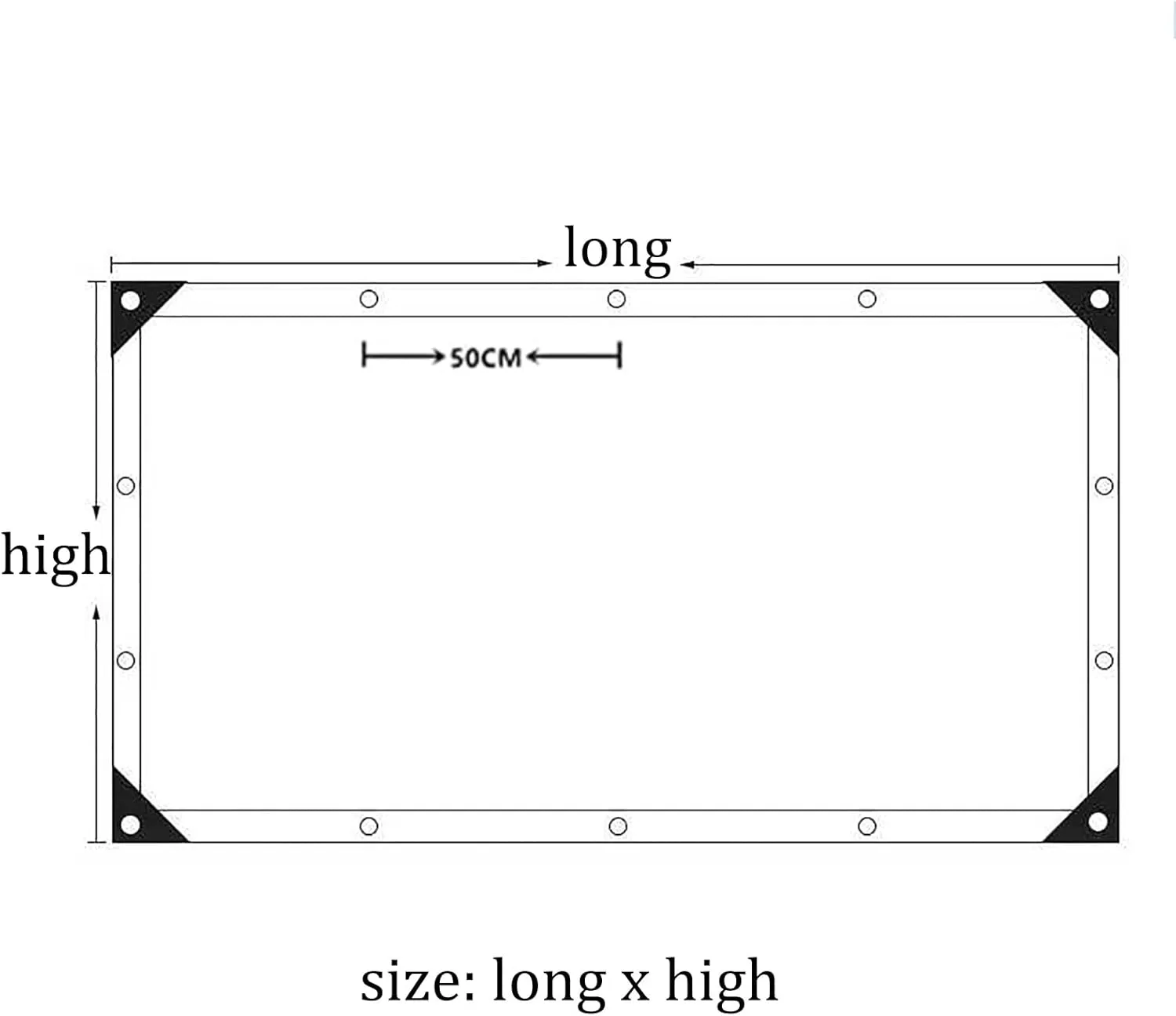 Clear Waterproof Tarpaulin Garden Windproof PVC Tarp 0.12mm Tarpaulin with Grommets and Elastic Cord (6.56x6.56'/2x2m)