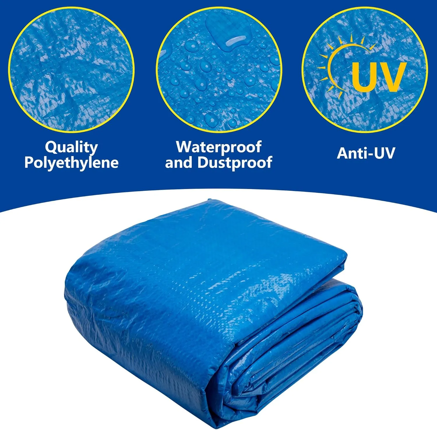 codree 20 x 12 Ft Rectangular Pool Ground Cloths, Waterproof PE Swimming Pool Liner Pad, Heavy Duty Above Ground Pool Mat Protector Tarp with Stakes for Pools Bottom Prevents Punctures