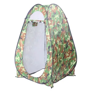 COOKCOK Dressing Tent, Camping Shelter, Pop Up Toilet Shower Tent, Changing Room, 1-2 Person Portable, 47.2"L x 47.2"W x 74.8"H, Camouflage