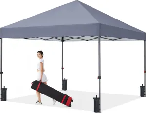 COOSHADE Easy Pop Up Tent 8x8Ft(Grey)