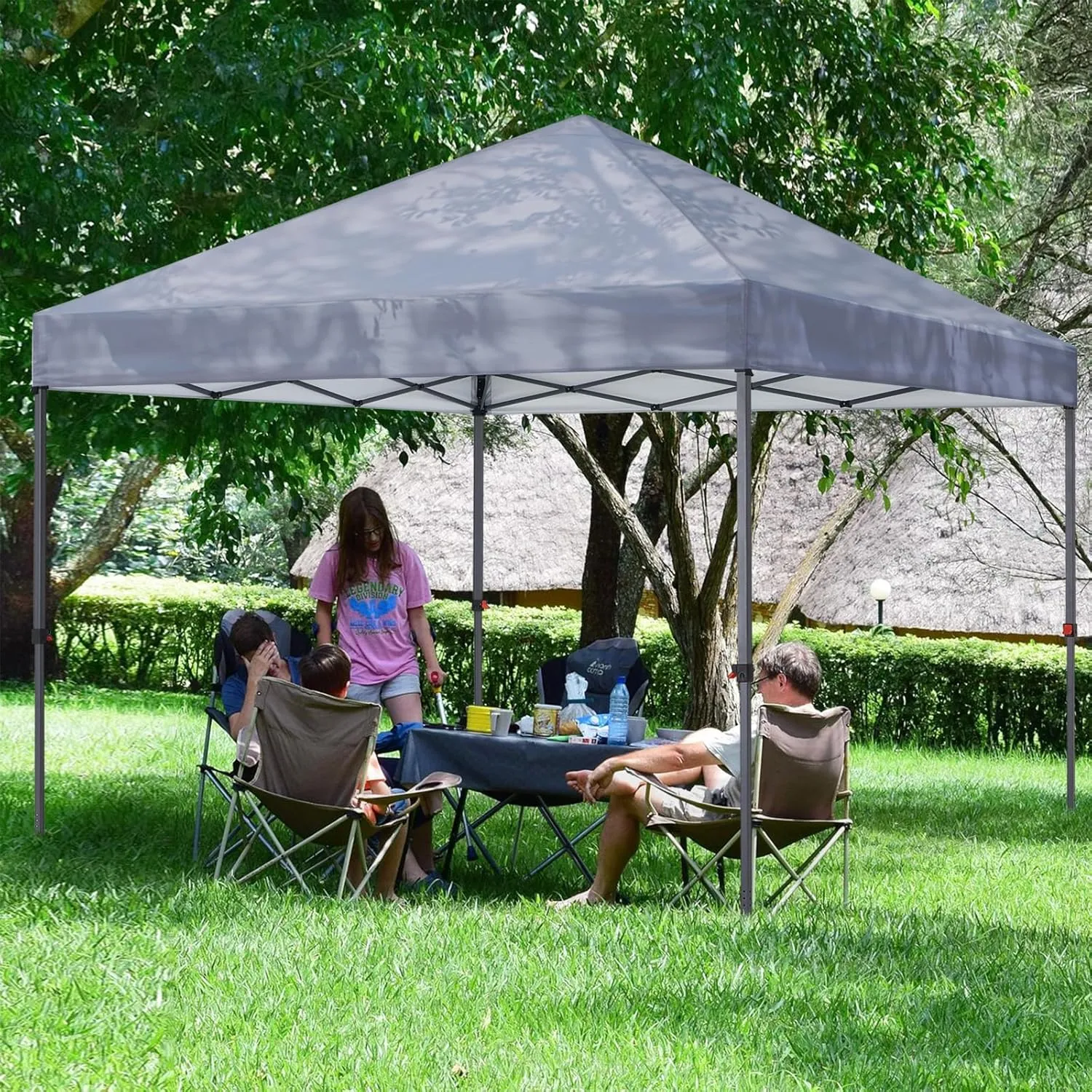 COOSHADE Easy Pop Up Tent 8x8Ft(Grey)