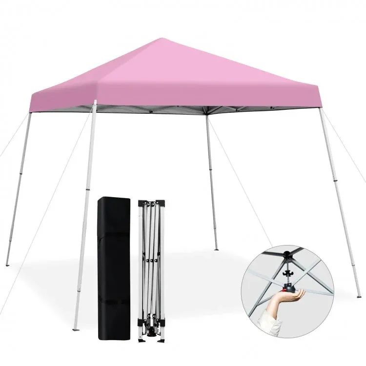 Costway 10x10 ft Pop-Up Canopy Tent with Carry Bag - Suitable for Camping, Parties, and Backyard