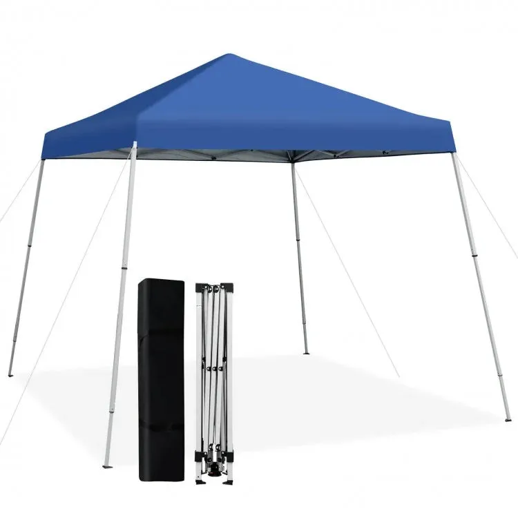 Costway 10x10 ft Pop-Up Canopy Tent with Carry Bag - Suitable for Camping, Parties, and Backyard