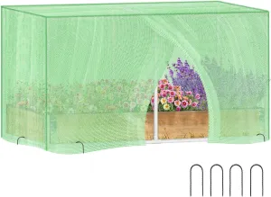 Crop Cages for Garden, 4.3' X 2.6' X 2.6' Detachable Plant Protection Tent with Garden Mesh Netting, Garden Netting Cage for Vegetables Fruits Flowers with Large Ground Stakes (Green)