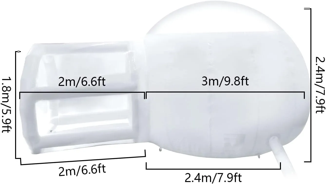 D-Ring Single Tunnel Inflatable Bubble Tent, Transparent Bubble House Sports Tent Instant Tent Shelter Outdoor Bubble Tent w/Blower for Indoor/Outdoor Family Backyard Camping, 3-5 Adults Tent