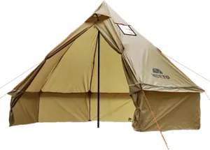 DANCHEL OUTDOOR HT02 4 Season Hot Tent With Stove Jack - Waterproof Yurt for 1-3 Person Backpacking, 6.6lbs, 210T Rip-Stop Polyester, Brown, 10.5ft/3m Diameter