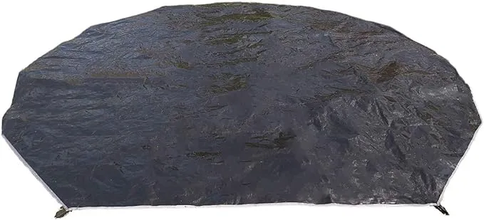 DANCHEL OUTDOOR Waterproof Bell Tent Footprint Round Tarp Camping Accessories, 3/4/5/6m Ground Sheet Black Tarp Canvas Yurt Tent Protector Floor