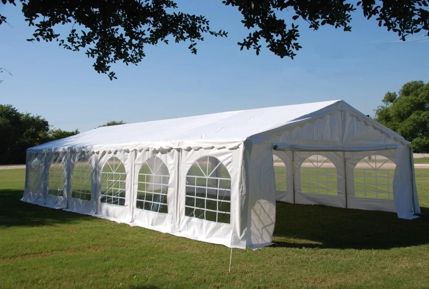 Delta 40'x20' Budget PE Tent Including 3 Long Storage Bags for Parties,Paty Tent,Outdoor Canopy,Carpas para Fiestas, Wedding Tent with Waterproof Top & Removable Sidewalls for Patio Outdoor Events