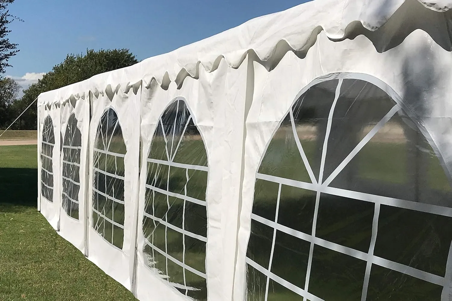 Delta 40'x20' Budget PE Tent Including 3 Long Storage Bags for Parties,Paty Tent,Outdoor Canopy,Carpas para Fiestas, Wedding Tent with Waterproof Top & Removable Sidewalls for Patio Outdoor Events