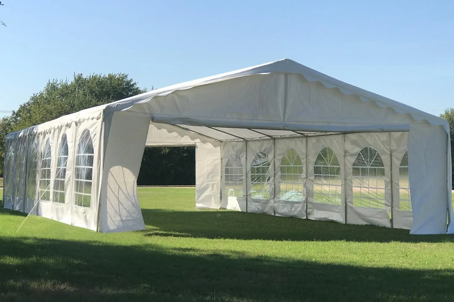 Delta 40'x20' Budget PE Tent Including 3 Long Storage Bags for Parties,Paty Tent,Outdoor Canopy,Carpas para Fiestas, Wedding Tent with Waterproof Top & Removable Sidewalls for Patio Outdoor Events