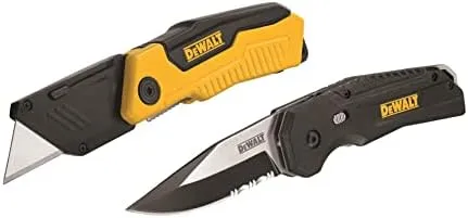 DEWALT Utility Knife and Pocket Knife 2-Piece sets (2knifes),(Utility-Pocket)