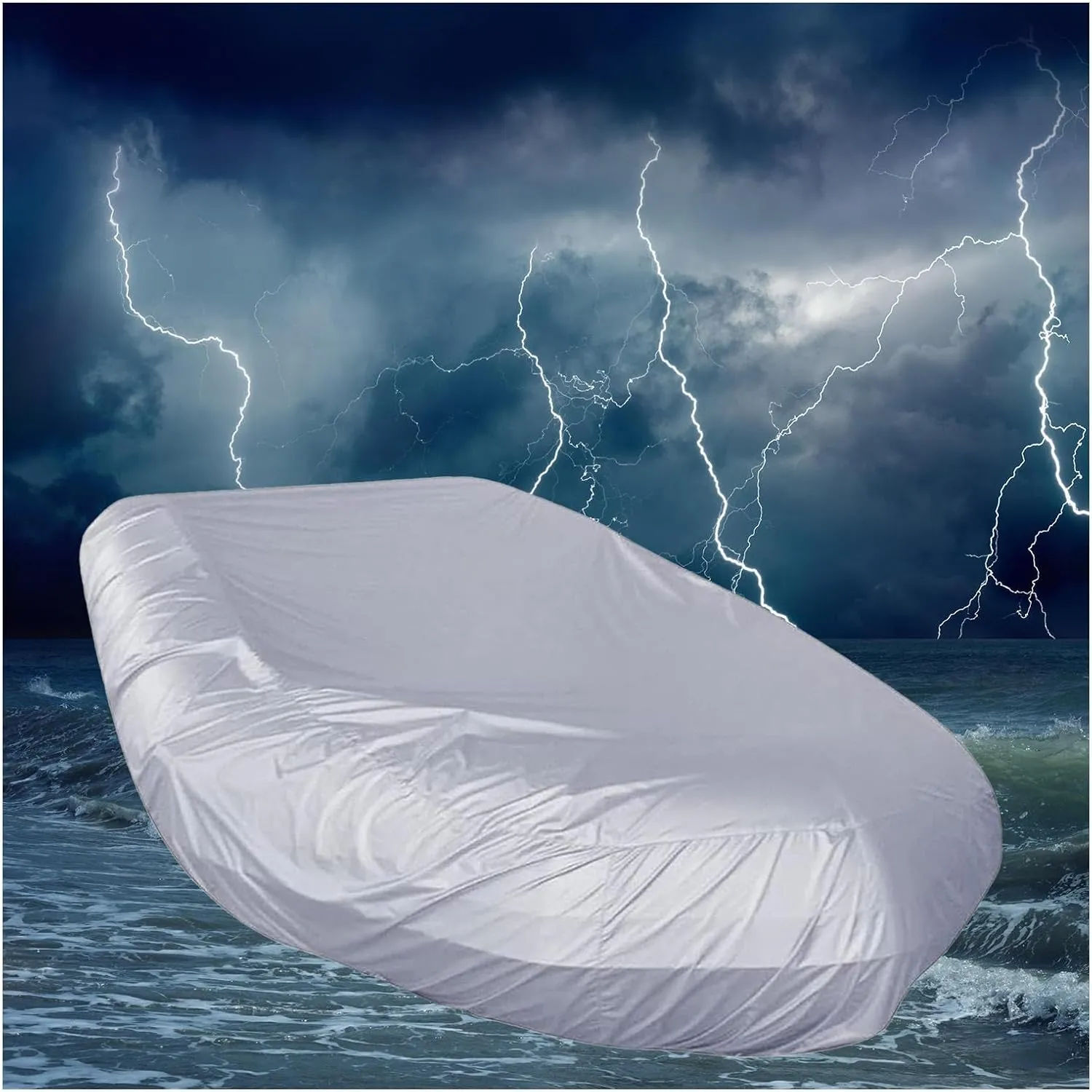 Dinghy Boat Cover 7 Sizes Boat Tarp UV Resistant Waterproof Boat Cover for Inflatable Boat and Dinghy,470 * 210 * 46cm
