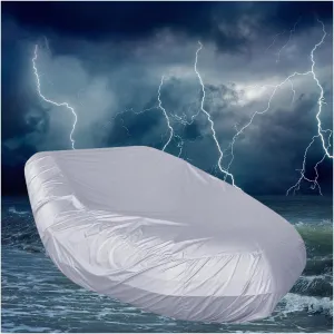Dinghy Boat Cover 7 Sizes Boat Tarp UV Resistant Waterproof Boat Cover for Inflatable Boat and Dinghy,470 * 210 * 46cm