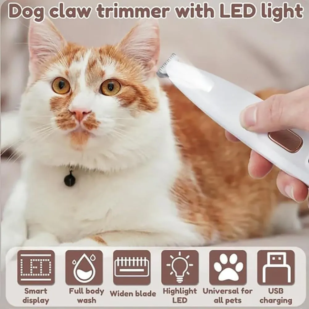 Dog Paw Trimmer, 2025 New Zentric Pet Micro Precision Trimmer, Multifunctional Dog & Cat Hair Shaver, Rechargeable Pet Hair Clippers for Grooming with LED Light Low Noise (1pcs)