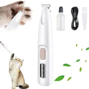 Dog Paw Trimmer, 2025 New Zentric Pet Micro Precision Trimmer, Multifunctional Dog & Cat Hair Shaver, Rechargeable Pet Hair Clippers for Grooming with LED Light Low Noise (1pcs)