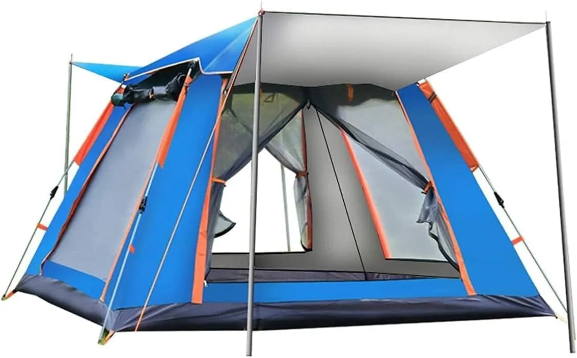 Dome Camping Tent for 3-5 People, 4-Season Waterproof, Anti-UV, Windproof Double Layer Family Tent for Hiking, Fishing, and Outdoor Camping