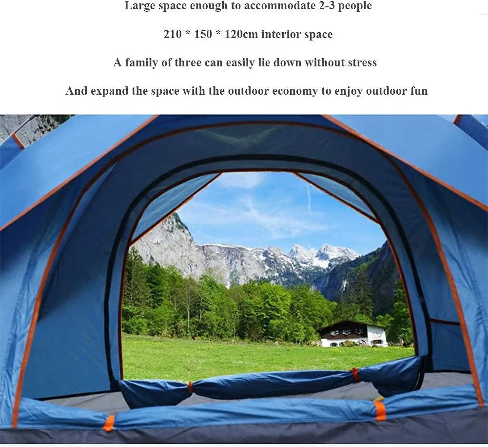 Double Automatic Tent Speed Open Shade Fake Double-Layer Tent Beach Camping Tent UV Protection Function Awning,2