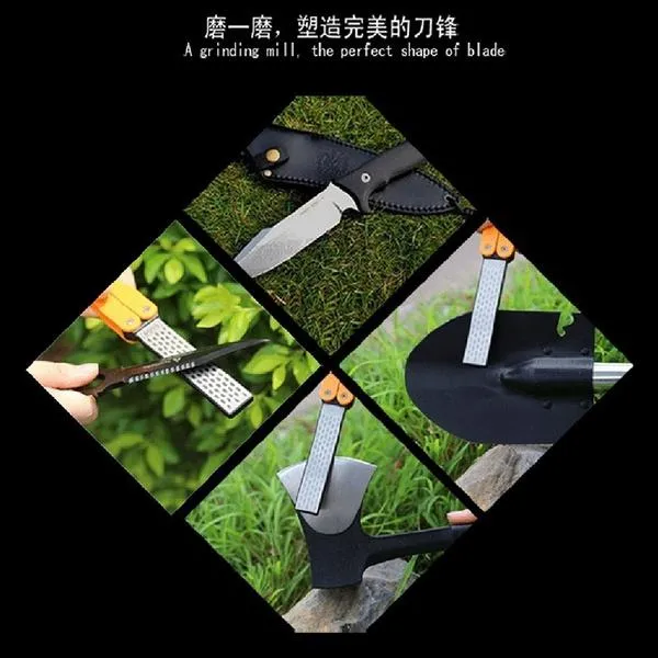 Double Sided Folded Pocket Sharpener Diamond Knife Sharpening Outdoor