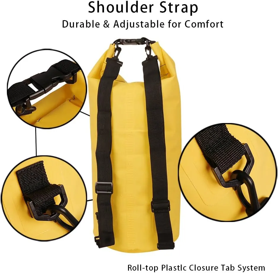 Dry Sack/Floating Waterproof Bag 2L/5L/10L/20L/30L for Boating, Kayaking, Hiking, Snowboarding, Camping, Rafting, Fishing and Backpacking