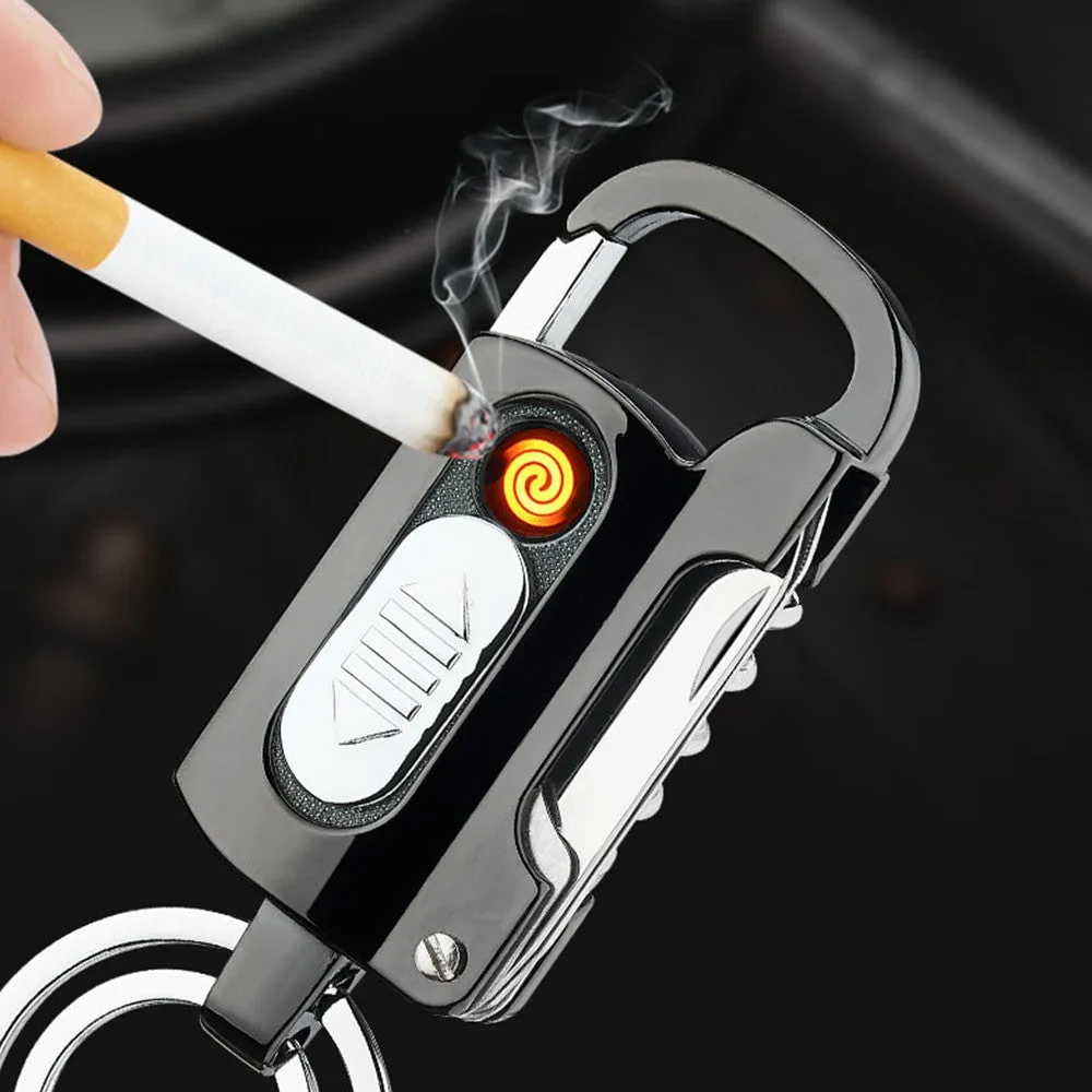 Electronic Lighter Keychain Wine