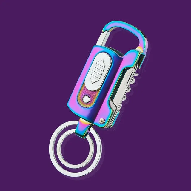 Electronic Lighter Keychain Wine